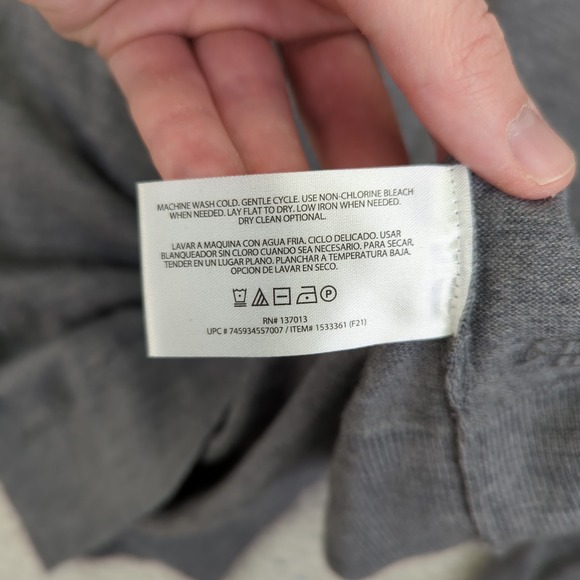 Banana Republic Mens Sweater 100% Merino Wool Gray Crew Neck Lightweight Medium‎ - Picture 8 of 9